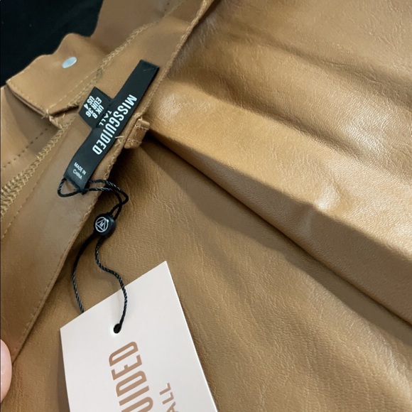 NEW Missguided Toffee Tall Faux leather Cargo Pants | BRAND NEW-NEVER WORN‼️ - Picture 11 of 12